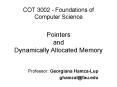 COT 3002 Foundations of Computer Science