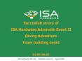 Succesfull strory of ISA Hardware Adrenalin Event II Diving Adventure Team building event 02'0506'05