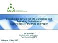 Stakeholder day on the EUMonitoring and Reporting Guidelines Experiences of the Pulp and Paper