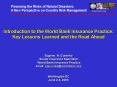 Introduction to the World Bank Insurance Practice: Key Lessons Learned and the Road Ahead