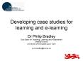 Developing case studies for learning and elearning