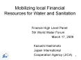 Mobilizing local Financial Resources for Water and Sanitation