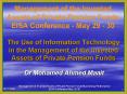 The Use of Information Technology in the Management of the Invested Assets of Private Pension Funds