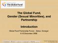 The Global Fund, Gender Sexual Minorities, and Partnership Introduction