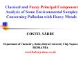 Classical and Fuzzy Principal Component Analysis of Some Environmental Samples Concerning Pollution