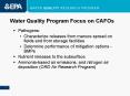Water Quality Program Focus on CAFOs