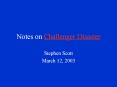 Notes on Challenger Disaster