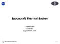 Spacecraft Thermal System