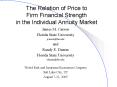 The Relation of Price to Firm Financial Strength in the Individual Annuity Market