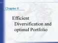 Efficient Diversification and optimal Portfolio