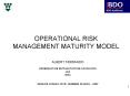 OPERATIONAL RISK MANAGEMENT MATURITY MODEL
