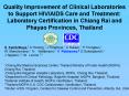 Quality Improvement of Clinical Laboratories to Support HIVAIDS Care and Treatment: Laboratory Certi