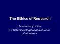 The Ethics of Research