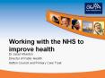 Working with the NHS to improve health