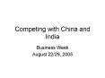 Competing with China and India
