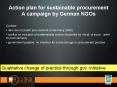 Action plan for sustainable procurement A campaign by German NGOs
