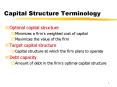Capital Structure Terminology