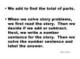 We add to find the total of parts'