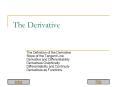 The Derivative