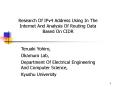 Research Of IPv4 Address Using In The Internet And Analysis Of Routing Data Based On CIDR