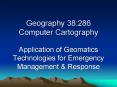 Geography 38:286 Computer Cartography