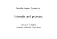 Intensity and pressure