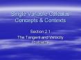Single Variable Calculus Concepts
