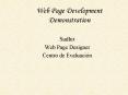 Web Page Development Demonstration