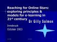 Reaching for Online Stars: exploring principles