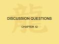 DISCUSSION QUESTIONS
