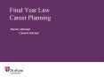 Final Year Law Career Planning
