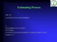 Estimating Process