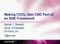 Making COOL:Gen CBD Part of an SQE Framework