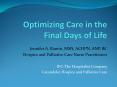 Optimizing Care in the Final Days of Life