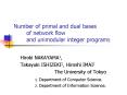 Number of primal and dual bases of network flow and unimodular integer programs