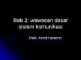 Bab 2: wawasan dasar sistem komunikasi
