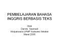 PEMBELAJARAN BAHASA INGGRIS BERBASIS TEKS