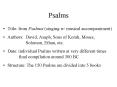 Psalms