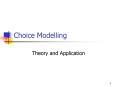 Choice Modelling