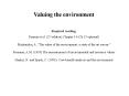 Valuing the environment