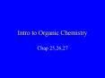 Intro to Organic Chemistry
