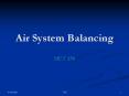 Air System Balancing