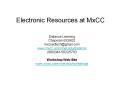 Electronic Resources at MxCC