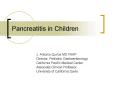 Pancreatitis in Children