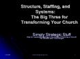 Structure, Staffing, and Systems: The Big Three for Transforming Your Church