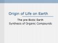Origin of Life on Earth