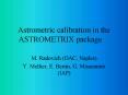Astrometric calibration in the ASTROMETRIX package