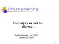 Lithium poisoning