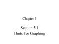 Hints For Graphing