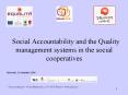 Social Accountability and the Quality management systems in the social cooperatives